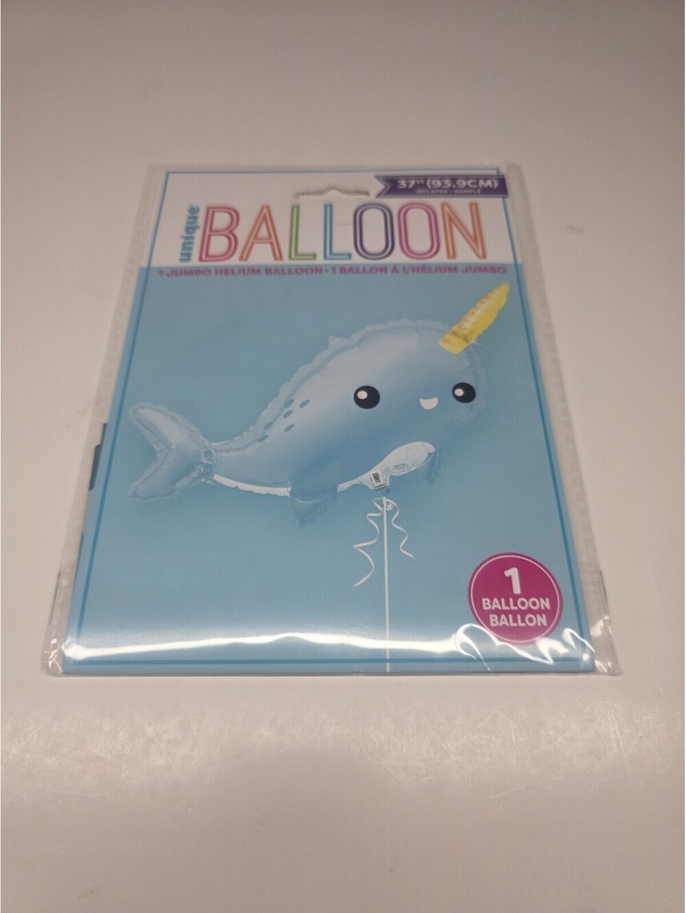 37" Happy Narwhal Foil Balloon Party Decorating Supplies